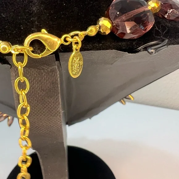 Vintage Joan Rivers Cluster Floral Bib Necklace - Picture 7 of 7